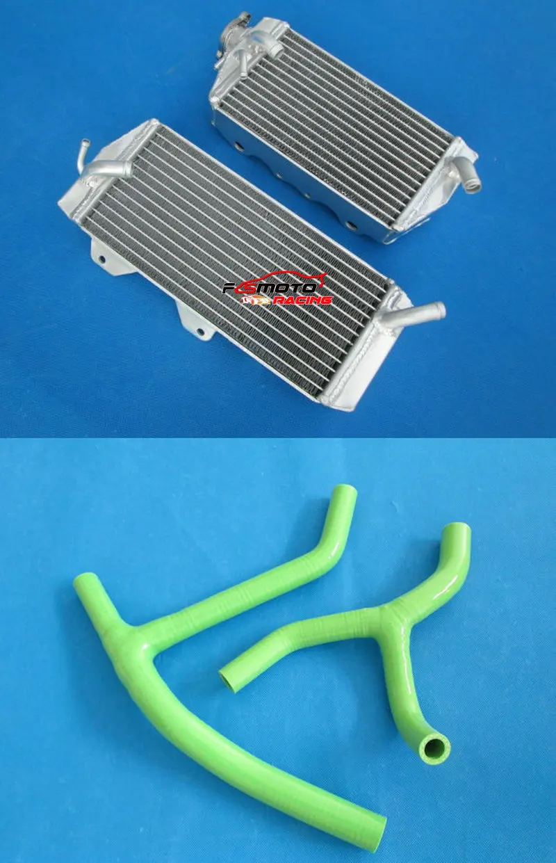 

For Kawasaki KLX450R KLX450 KXF450 / KX450F KXF 450 2008-2009 08 09 Aluminum Radiator + Silicone Hose