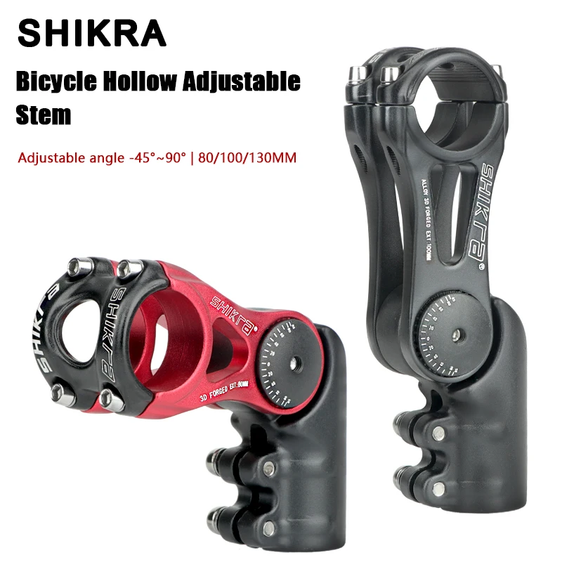 SHIKRA SK02 Bicycle Handlebar Stem Mtb Power Stem Road Mountain Bike Table Adjustable Stem 31 8 Cycling Bridge Rod 80/100/130MM