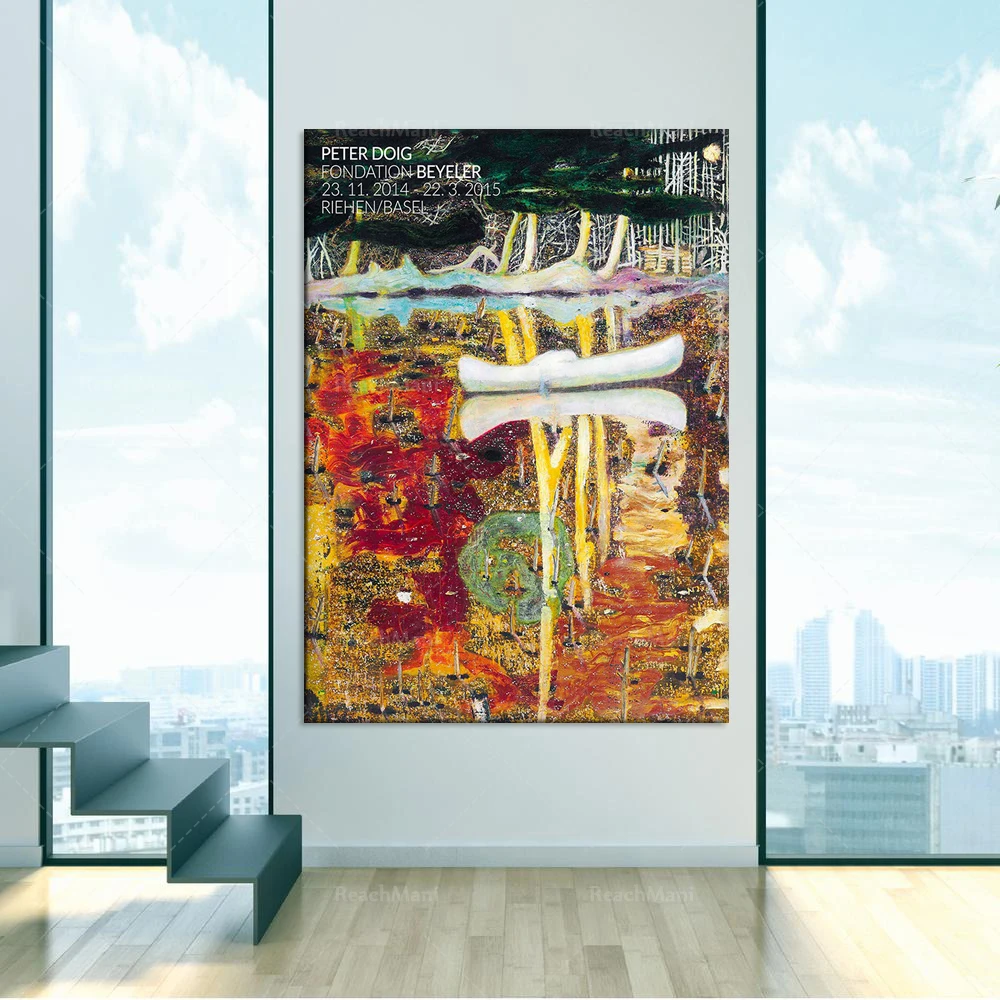 Peter Doig poster, Peter Doig artwork, abstract wall art