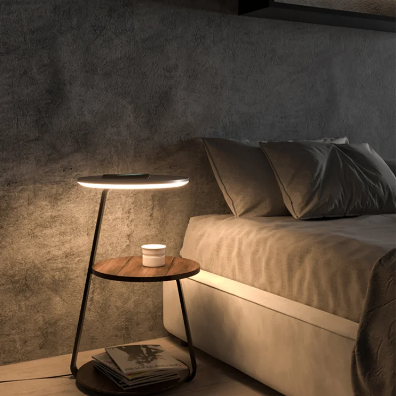 Floor Lamp Wireless Charging Living Room Side Table Coffee Table Lamp Design Simple Modern Bedside Table Lamp Bedroom Ambience