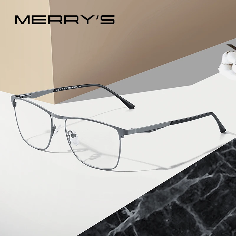 

MERRYS DESIGN Men Titanium Alloy Glasses Frame Fashion Male Business Style Ultralight Eye Myopia Prescription Eyeglasses S2061