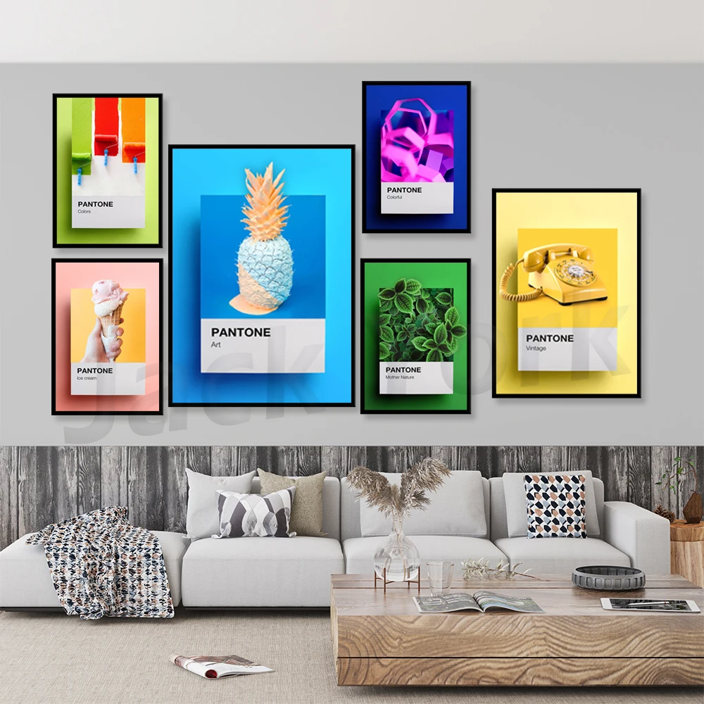 

HD Wall Artwork Pantone Series Home Decor Canvas Print Painting Coral Reef Modern Poster Living Room Modular Pictures