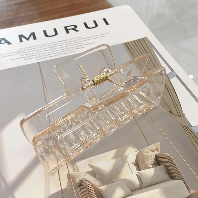 2020 baru Hyperbole Acrylic Besar Rambut Cakar Klip Ukuran Besar Makeup Styling Rambut Jepit Rambut untuk Wanita Rambut Aksesoris