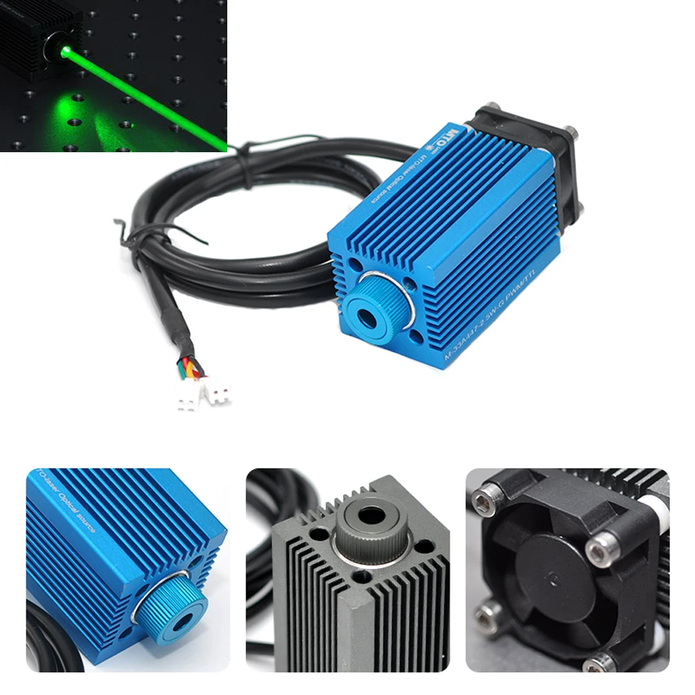 520nm 1W 12V Dot Laser Green Violet Adjustable Focus DIY 3D Ddicated Engraving