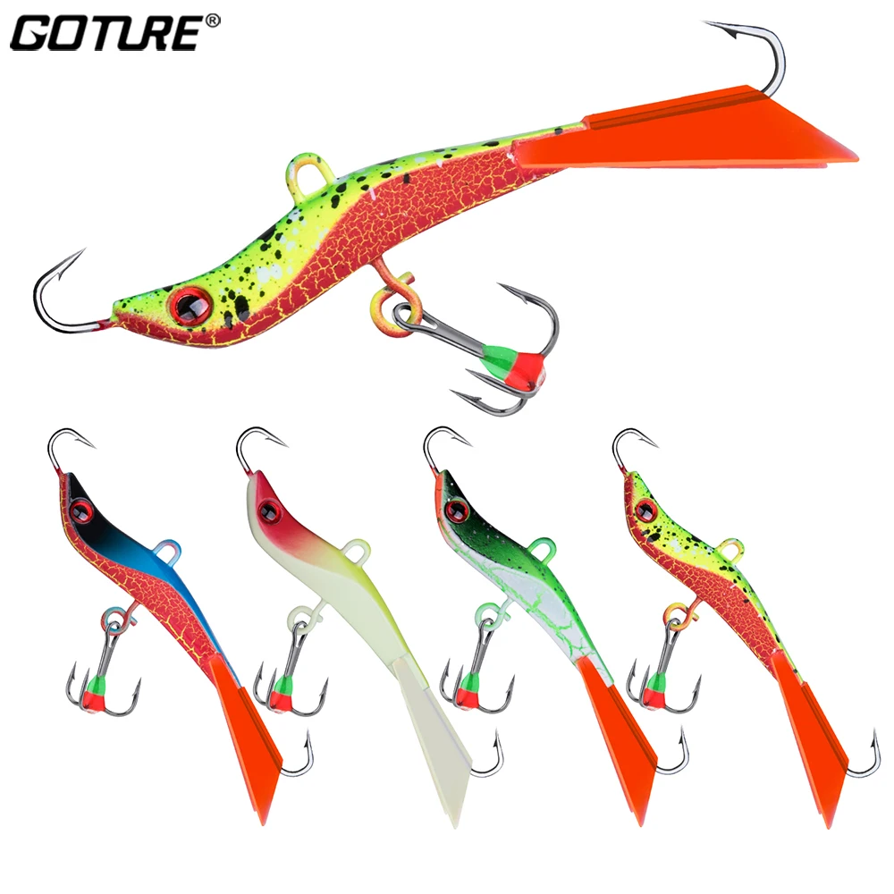 Goture 1pc Winter Ice Fishing Balancer 14.4g 7.1cm Jig Jigging Bait Hard Lures Wobbler for Pike Winter Ice Fishing Accessories