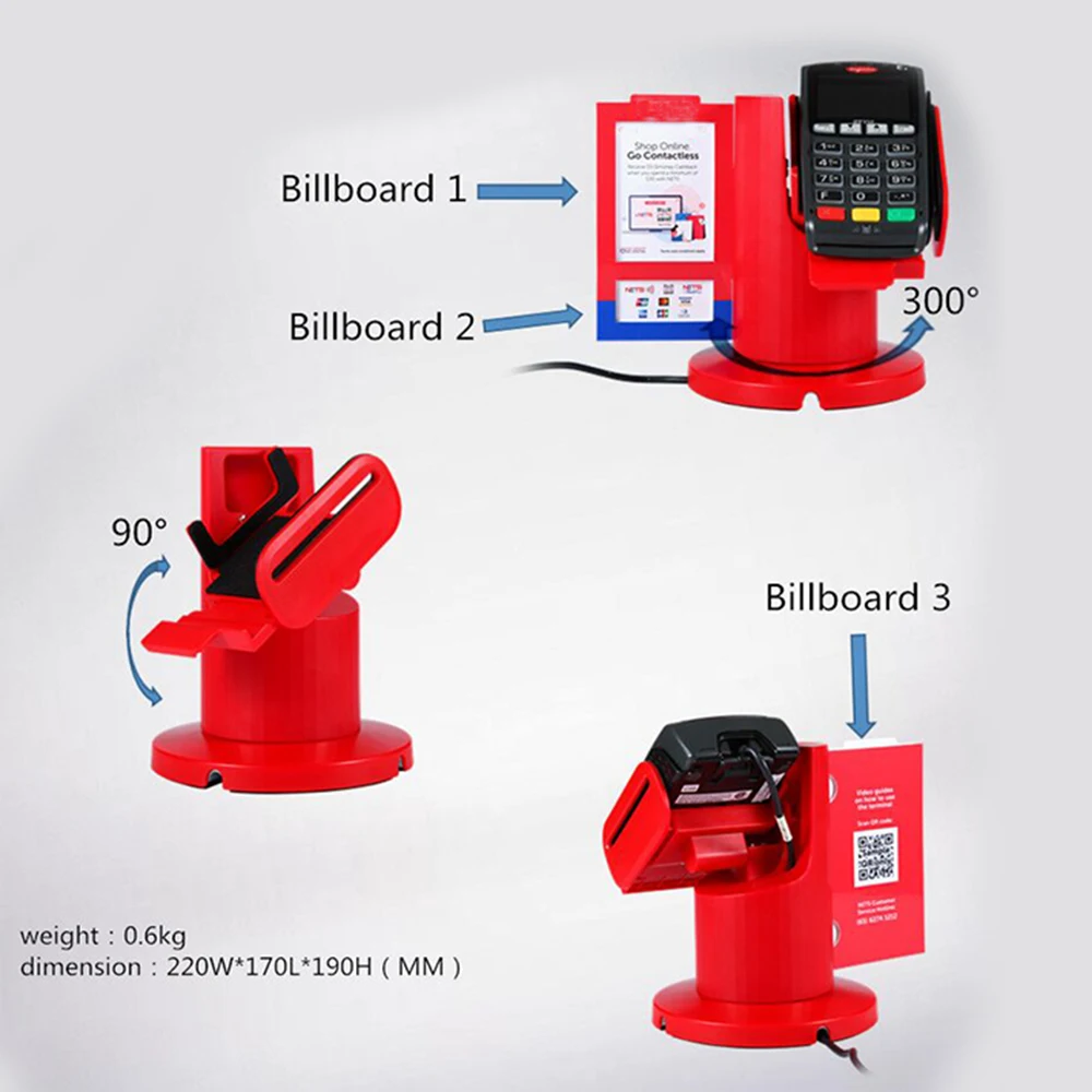 PS-S02 Universal Rotatable Credit Card Terminal Stand