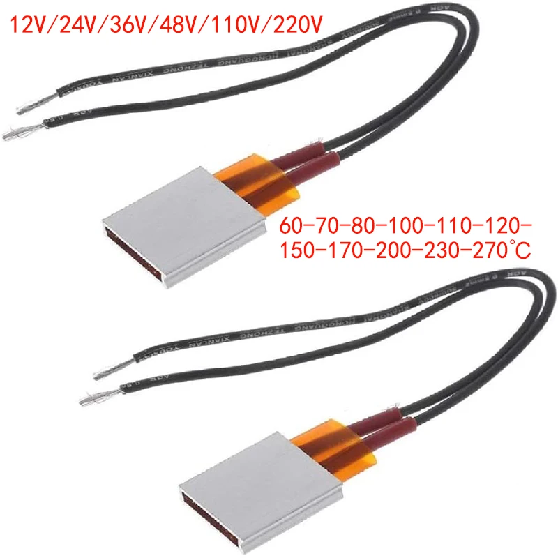 

35*21mm PTC Heating Element 12-220V Constant Temperature Thermistor Air Heating Sensor Aluminum Outdoor Heater Components