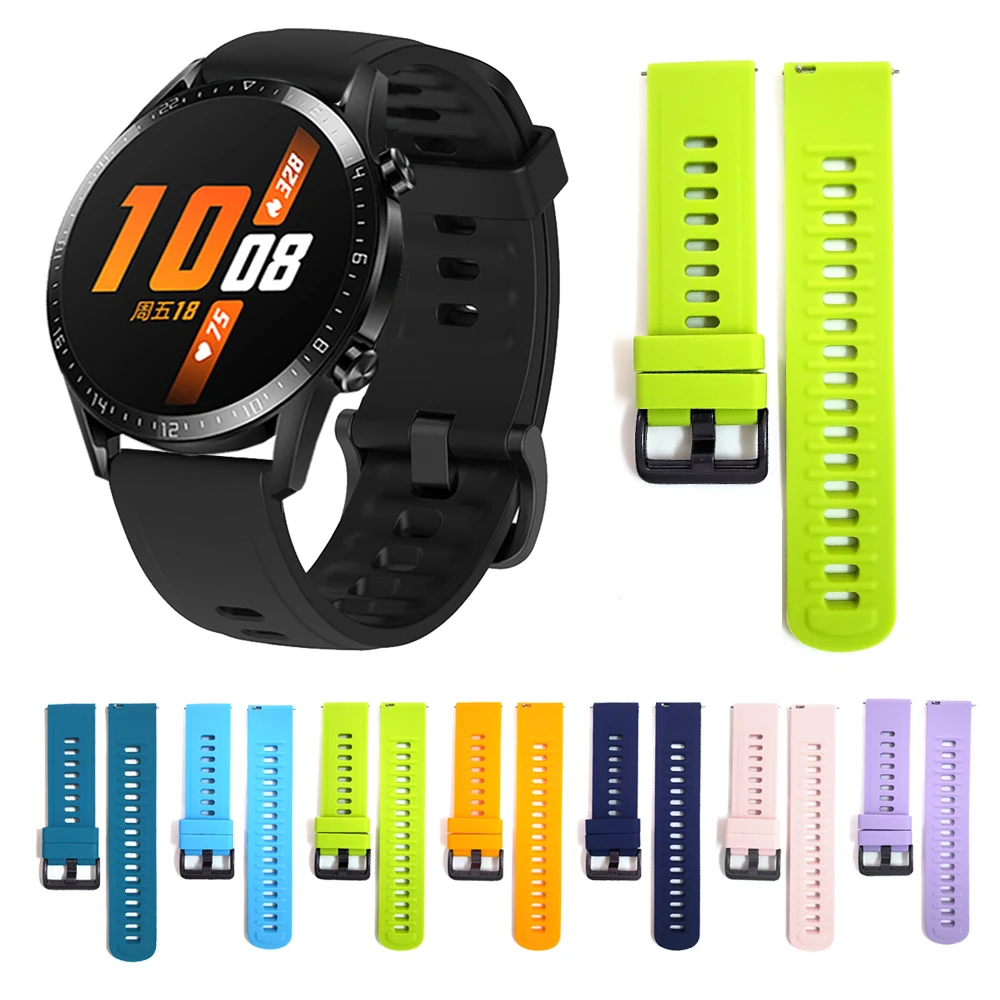 Watchband For HUAWEI WATCH GT 2 46mm 42mm Silicone Wrist Strap Band For HONOR Magic / GT2 Sport/Classic/Elite Edition Bracelet