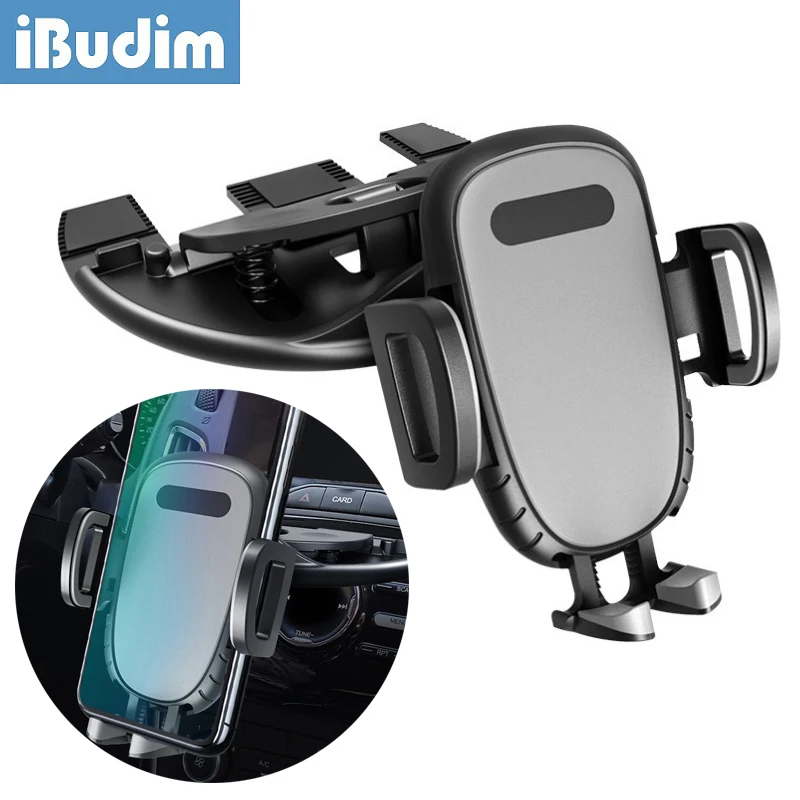 iBudim Car Phone Holder Stand For Mobile Phone Car CD Slot Phone Mount for iPhone 15 14 Redmi Samsung Telephone Car Holder Stand