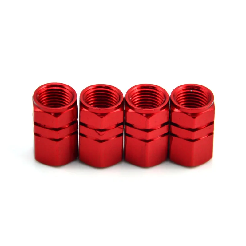 4Pcs Car Bicycle Motorcycle Wheel Tyre Tire Air Aluminum Alloy Valve Caps Stem Cover Hexagonal Tyre Wheel Ventil Valve Caps