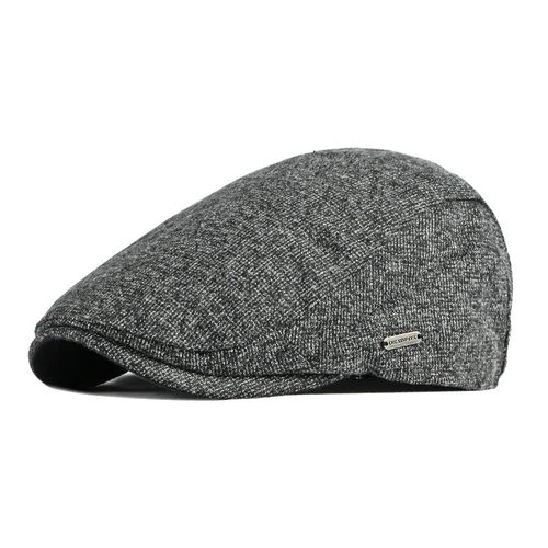 Imagen 2 del producto Gorro de pico de pato en espiga para otoño e invierno, boina plana con visera, gorra Retro para hombre y mujer, gorra de hiedra para pintor Gatsby, gorra de taxista para conducir