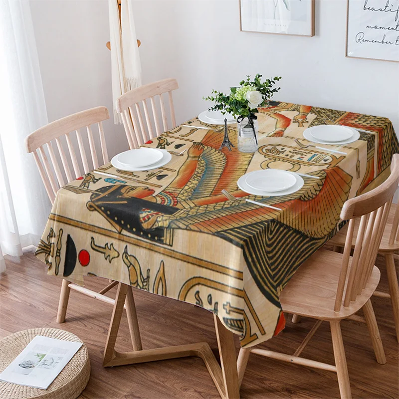 Egypt Character Desert Wall Retro Tablecloths Waterproof Kitchen Items Coffee Table For living Room Home Decor Dining Table