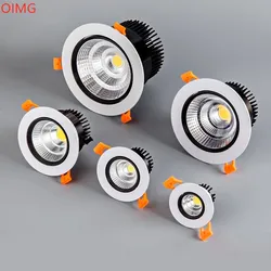 Unique Design White plus Black Dimmable Recessed COB LED Downlights 5W 7W 9W 12W 15W 18W Ceiling lamp Spot lights AC90-260V