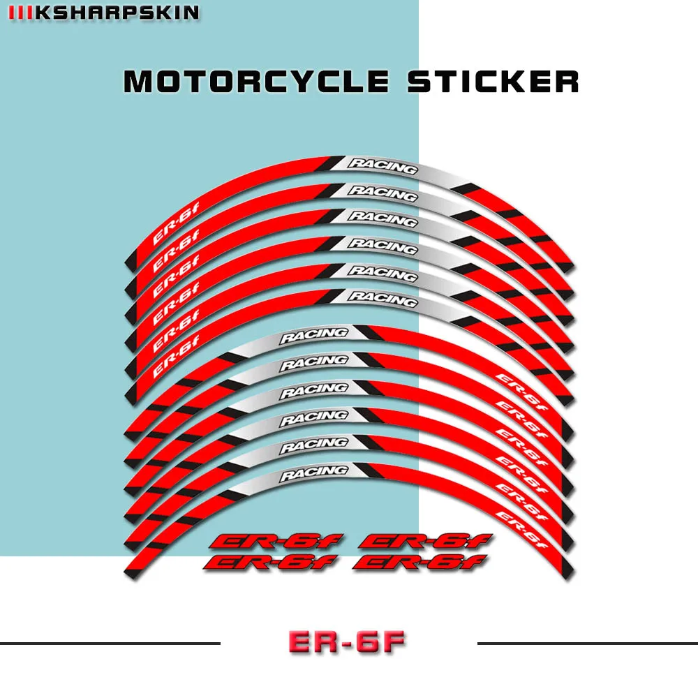 

High-quality waterproof decals for modification of motorcycle wheel rim stickers for Kawasaki ER-6F