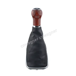12mm Wood Grain Gear Shift Knob Lever Shifter Gaitor Boot For Volkswagen VW 1999-2004 Golf 4 IV MK4 GTI R32 Bora Jetta