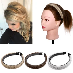 Benehair-diademas de pelo sintético para mujer, accesorios para el cabello con trenzas de moda, cinta elástica Bohemia, diadema con bisel