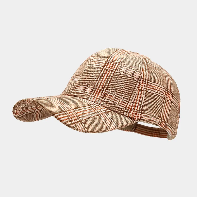 LDSLYJR 2021 Cotton Plaid Casquette Baseball Cap Adjustable Snapback Hats for Men and Women 54