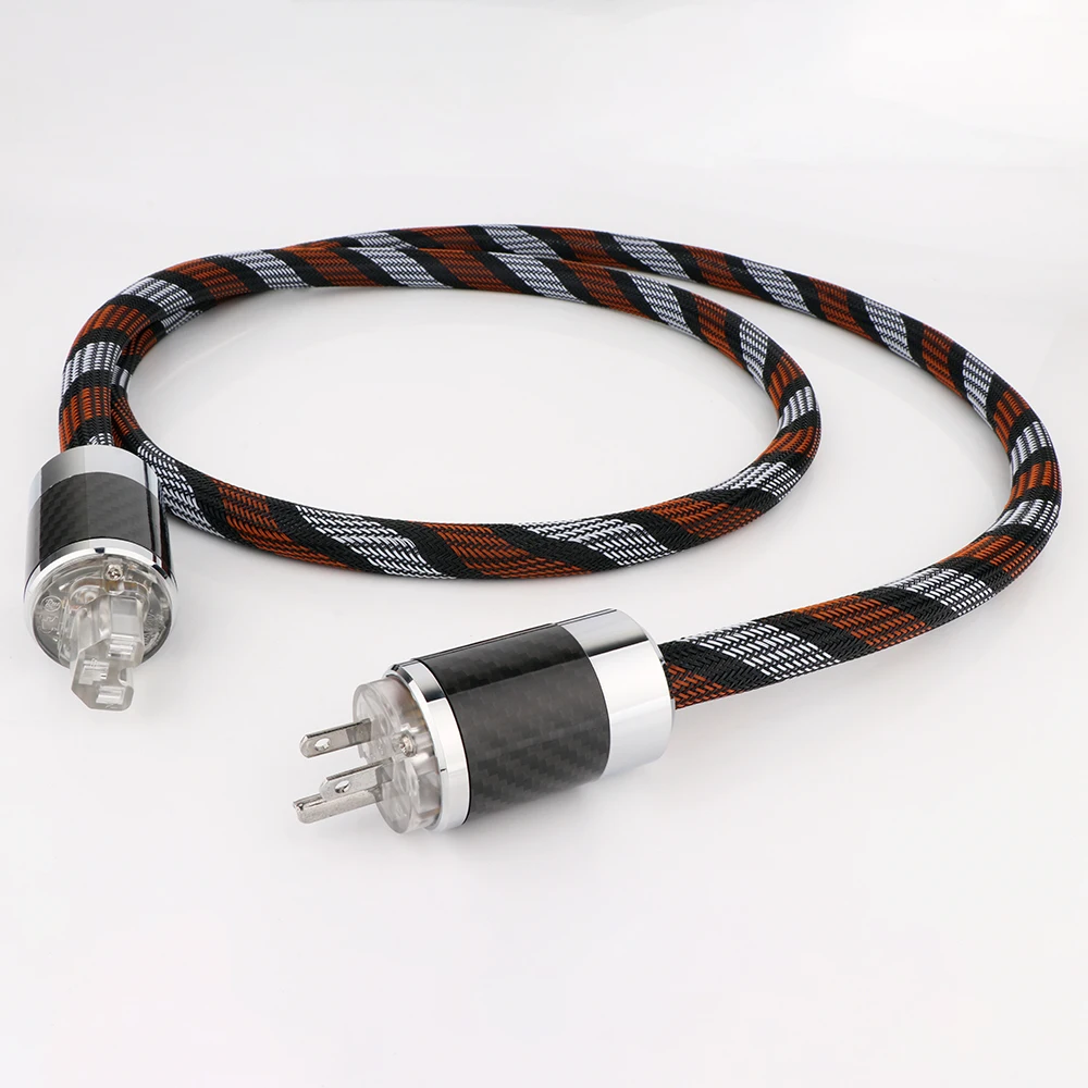 

Furukawa 5N occ pure copper US AC Audio Power Cable hifi with US carbon fiber Power Cord cable