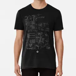 Commodore Schematics T Shirt Geeky Commodore Commodore Schematics Electronics Circuit Men Tshirt Pure Cotton Clothes