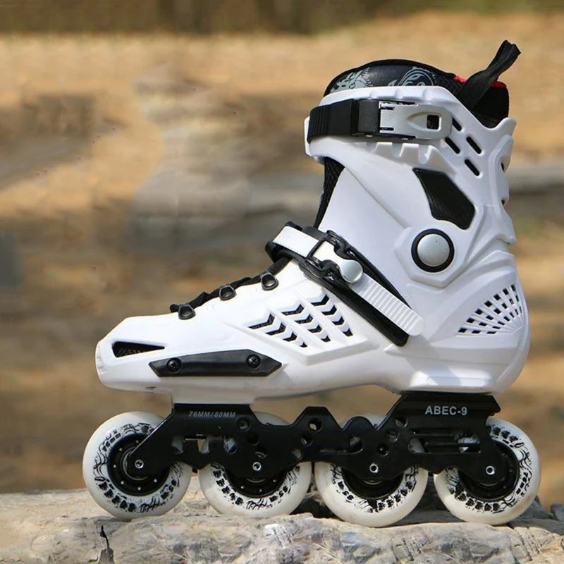 

2021 Inline Roller Skates Professional Woman Man Kids Adult Slalom Shoes Sliding Free Sneakers Outdoor patins 4 rodas Size 30-44