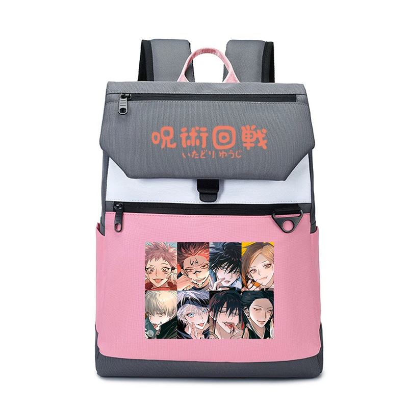 Jujutsu Kaisen Backpack Gojo Satoru Itadori Yuji Cartoon Students School Bags Kids Bookbag Travel Bagpack Shoulder Bag Daypack