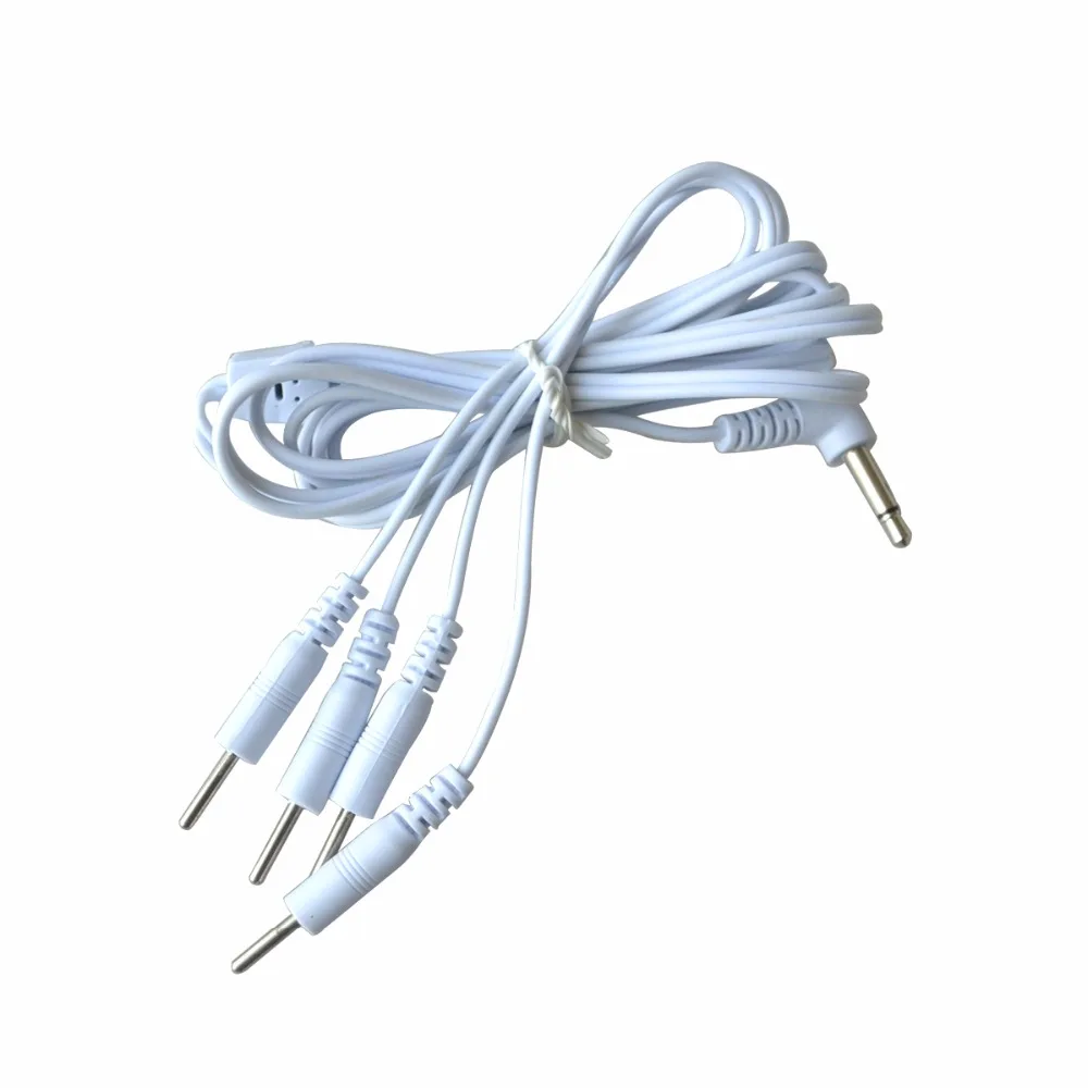 5Pcs/Lot Jack DC Head 3.5mm Eletrode Lead Wires Connecting Cables With 2.0mm Plug For Digital Therapy Massager Machine Device