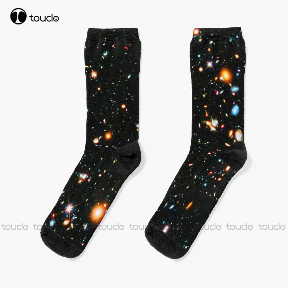 Hubble Extreme Deep Field Socks Womens Running Socks Personalized Custom Unisex Adult Teen Youth Socks 360° Digital Print