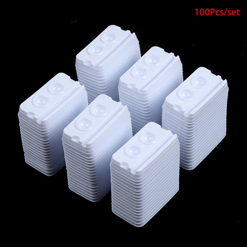 100pcs Dental Supply Adhesive Disposable Mixing 2Holes Trays Model White Medical