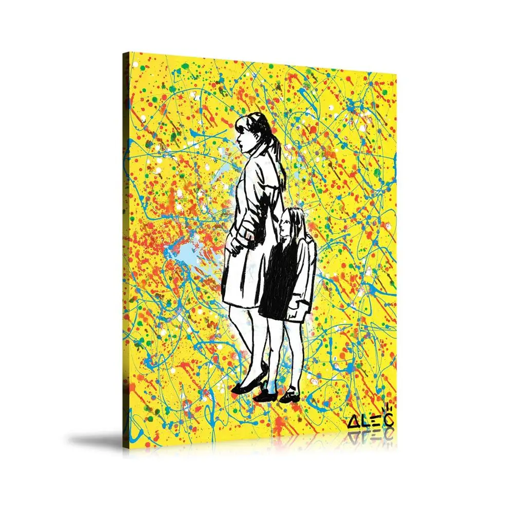 HD Print Alec Monopoly Oil Painting Home Decor Wall Art on Canvas YELLOW WOMEN Canvas Printings Canvas Painting