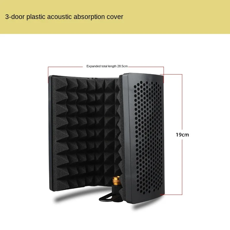 Adjustable Microphone Isolation Shield Cover Wind Screen Pop Filter Foldable For Studio Mic Recording Soundproofing view 3
