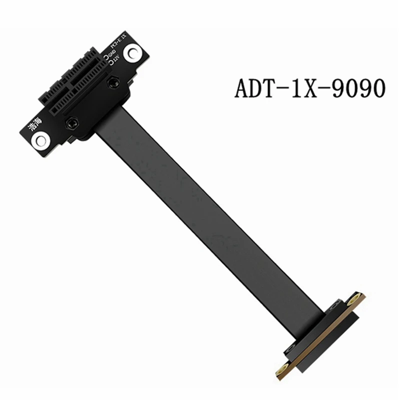 90องศา PCI-e PCI Express 36PIN 1X Extender Gold-Plated Connector (180องศา20ซม.Pcie Riser สาย)