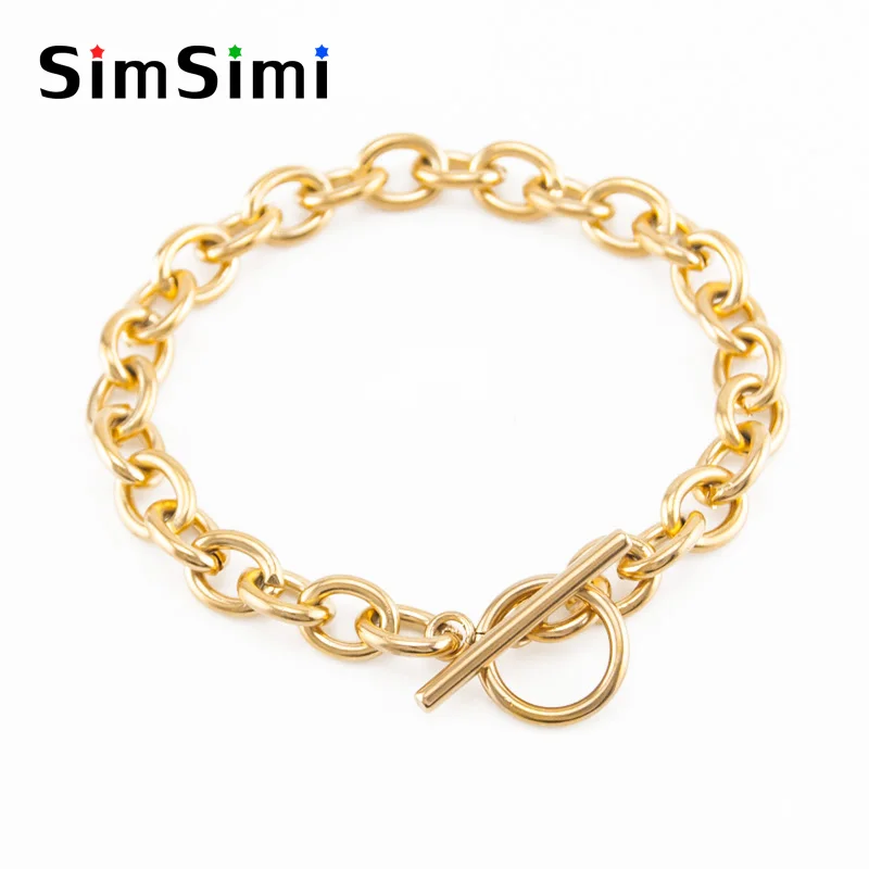 

Men/women Stainless Steel Basic Bracelets Toggle Clasps Connectors steel DIY Jewelry Accessories Christmas Gift Cuff Bangles