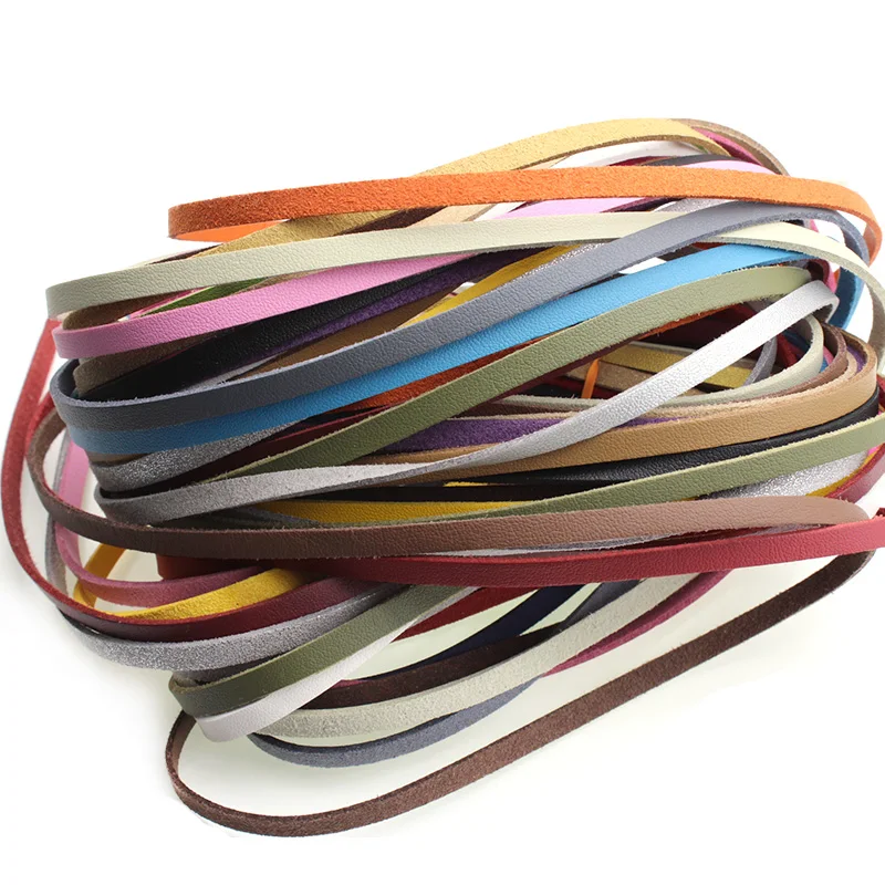 3 4 5 8 12 20mm Flat Suede Soft PU Leather Cord Rope Thread Braiding String for Jewelry Making Craft for DIY Bracelet Necklace