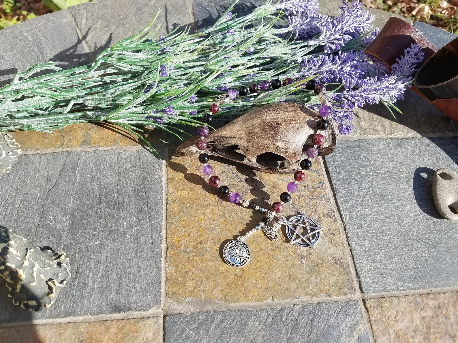 Imbolc Blessings, Pagan Prayer Beads, Meditation Beads, Witches Ladder, Witches Rosary