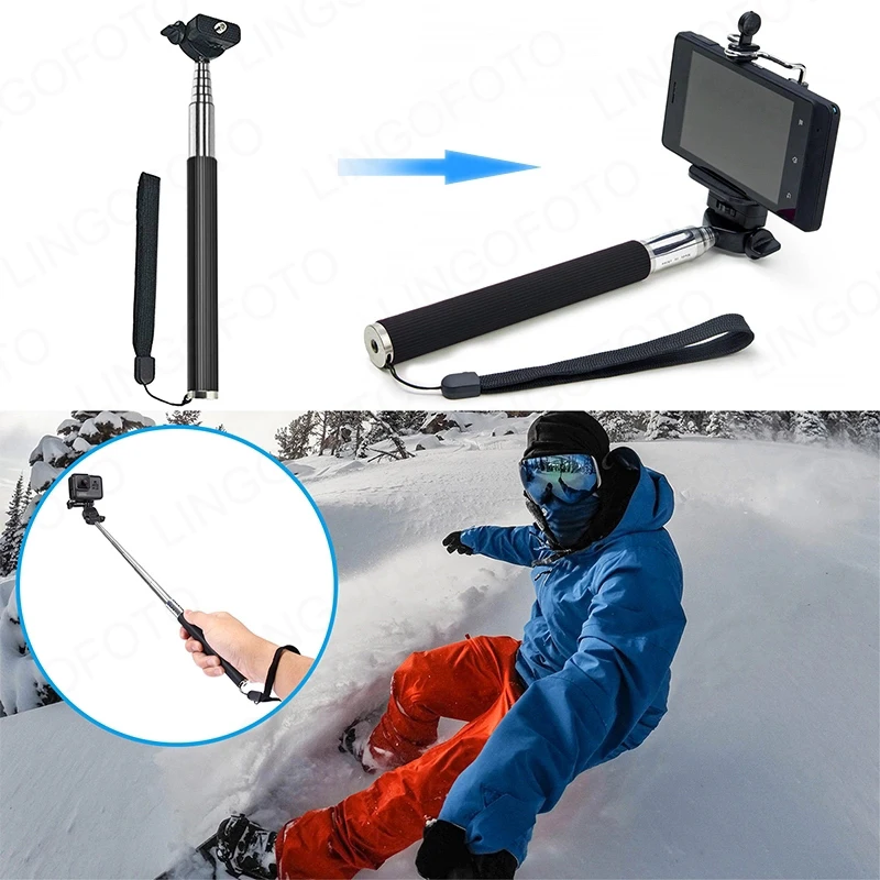 Accessories Set 35-in-1 Bag / Strap / Monopod for GoPro Hero 3 3+ 4/ SJ4000 SJ5000 / XiaoMi Yi Sport camera GH4021