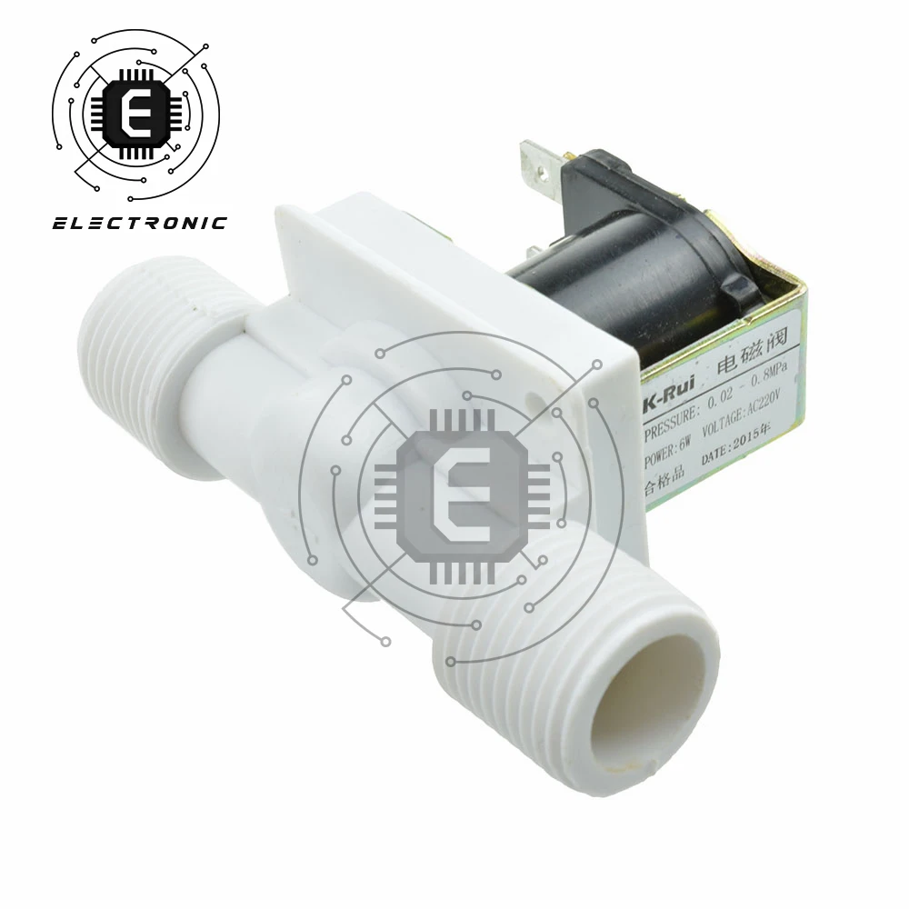 1/2" Plastic Solenoid Valve Switch 12V 24V 220V Magnetic Washing Machine Dispenser Drinking Water Pneumatic Pressure Controller