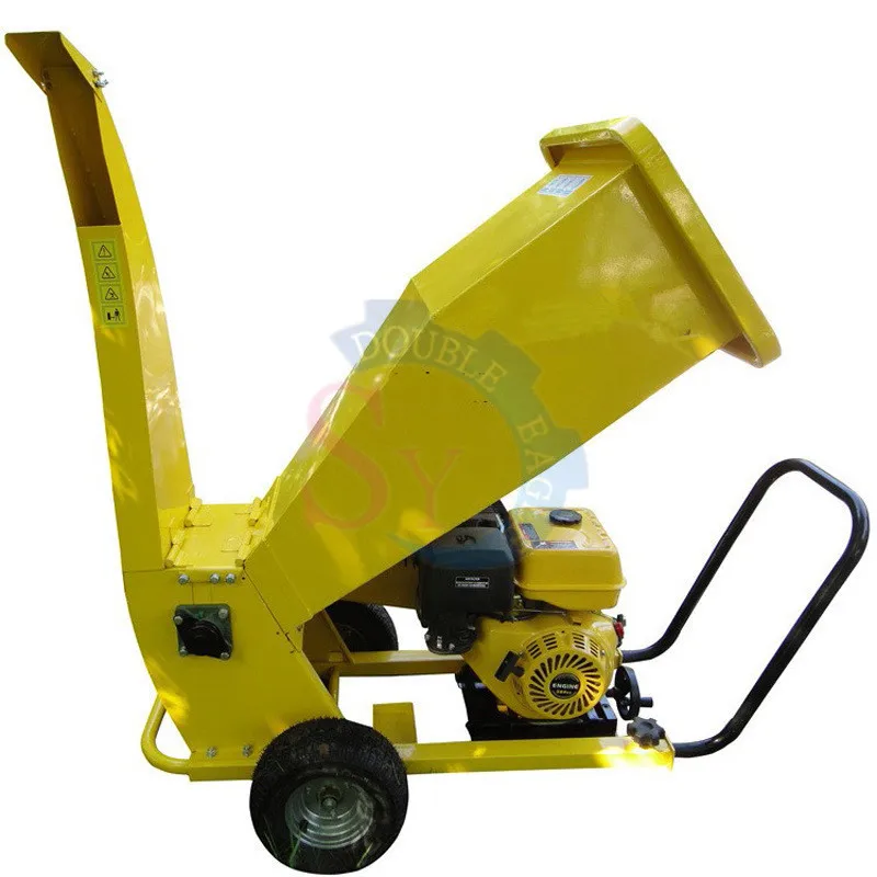 

6.5HP Small Industrial wood chipper shredder/tree branch grinder machine/gasoline horizontal branch crusher garden equipment