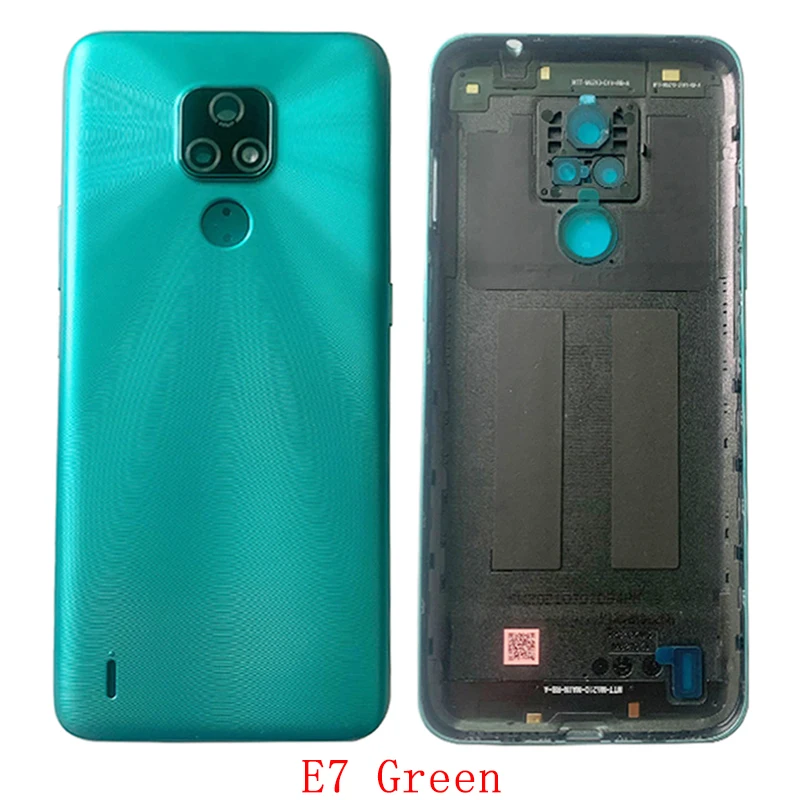 Boîtier de batterie pour Motorola Moto E7, coque arrière avec pièces de réparation d'objectif d'appareil photo