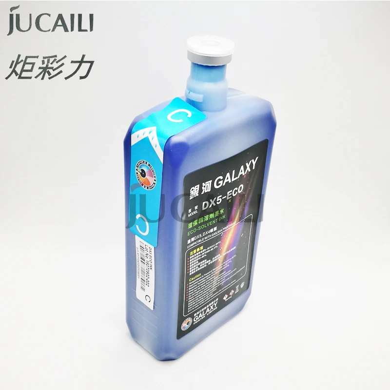 

Jucaili 1000ml Galaxy DX5 Eco solvent Ink for Epson XP600/DX5/DX7 printhead for Xuli Human Chinese brand Large format Printer