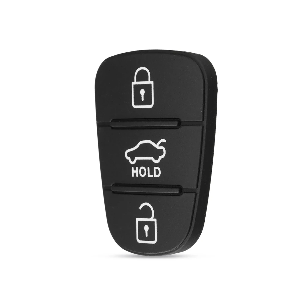 Dandkey 3 Buttons Rubber Pad Key Shell For Hyundai I30 IX35 Kia K2 K5 New Replacement Flip Remote Car Key Fob Case Cover