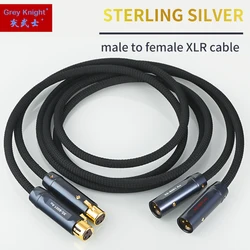 Grey Knight GK-1101Ag 4N sterling silver XLR cable male to female Canon microphone mixer amplifier cable audio balance cable