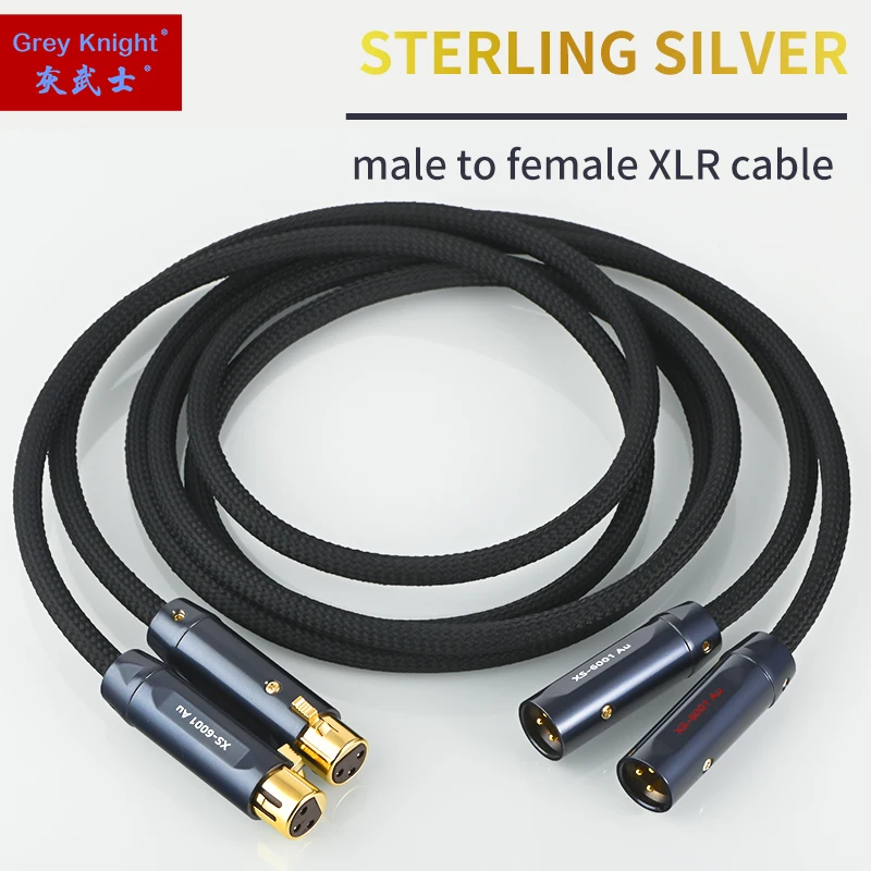 Grey Knight GK-1101Ag 4N sterling silver XLR cable male to female Canon microphone mixer amplifier cable audio balance cable