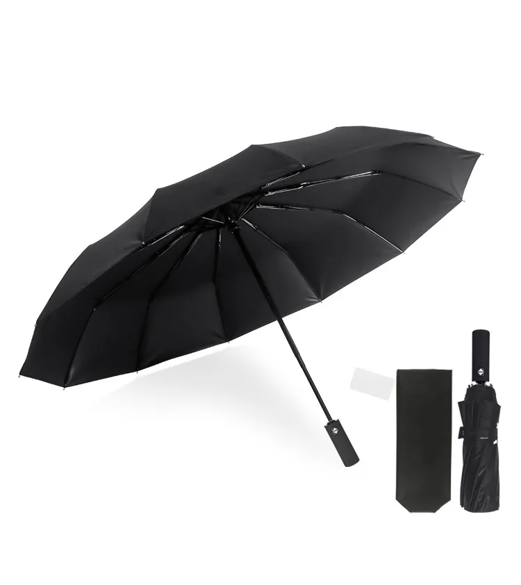 4s original for Audi umbrella bulletproof safety rain high-grade sunscreen black glue 12-bone automatic folding umbrella