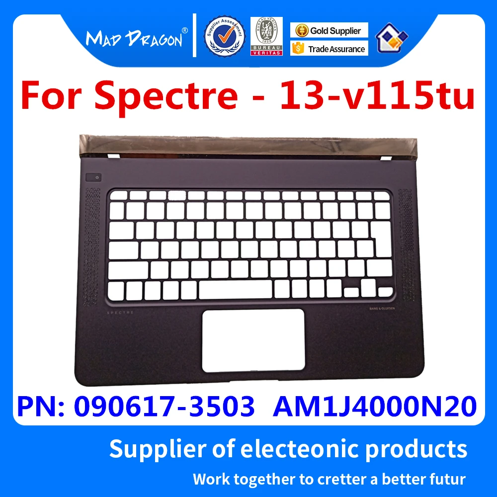 

NEW Original Laptop palmrest topcase UK Top Cover For HP Spectre 13 - V115TU 0114TU 0116TU AM1J4000N20 090617-3503