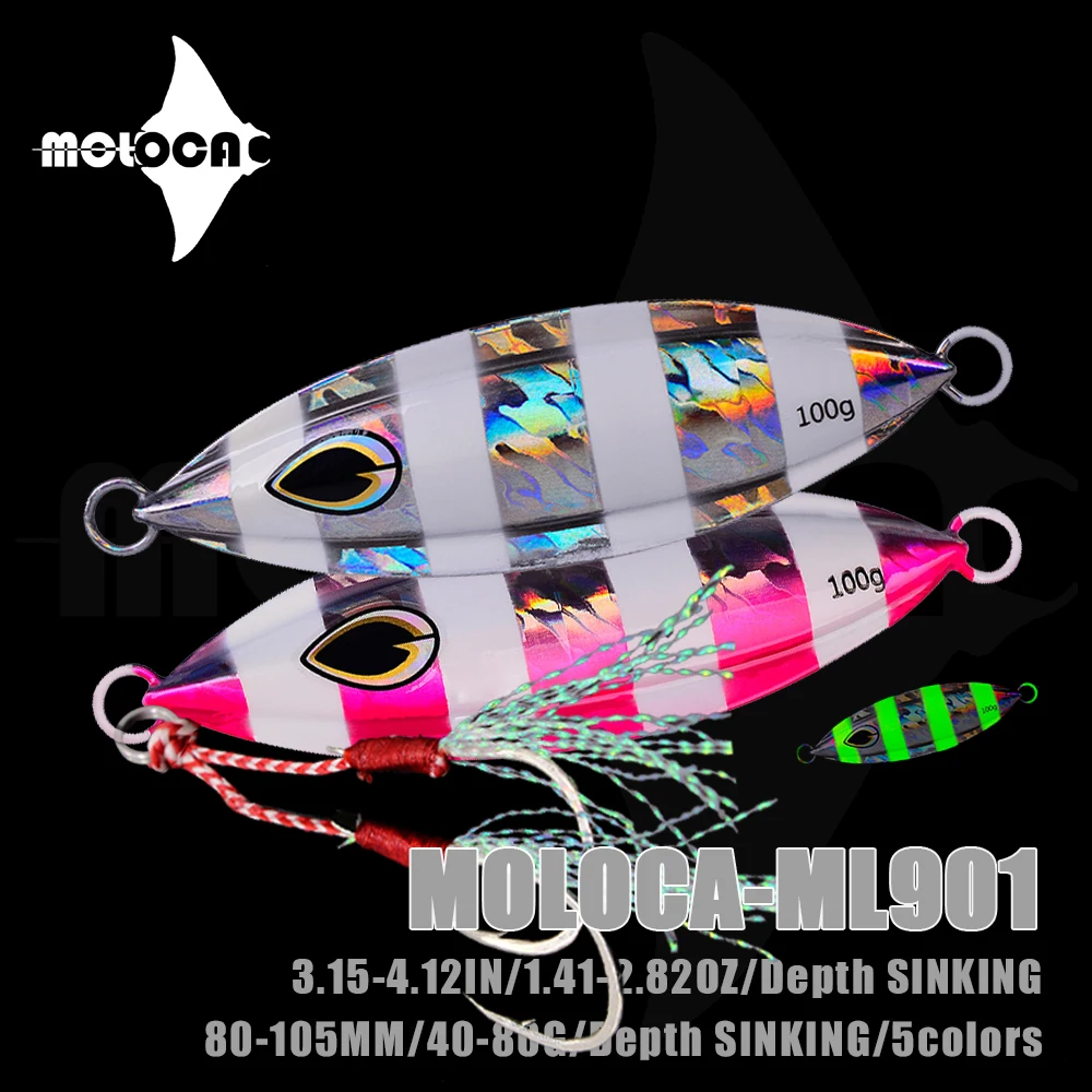 Fishing Lure Metal Jig Sinking Weights 100-200g Glow In The Dark Bass Baits Pesca Accesorios Mar For Carpe Fish Leurre Equipment