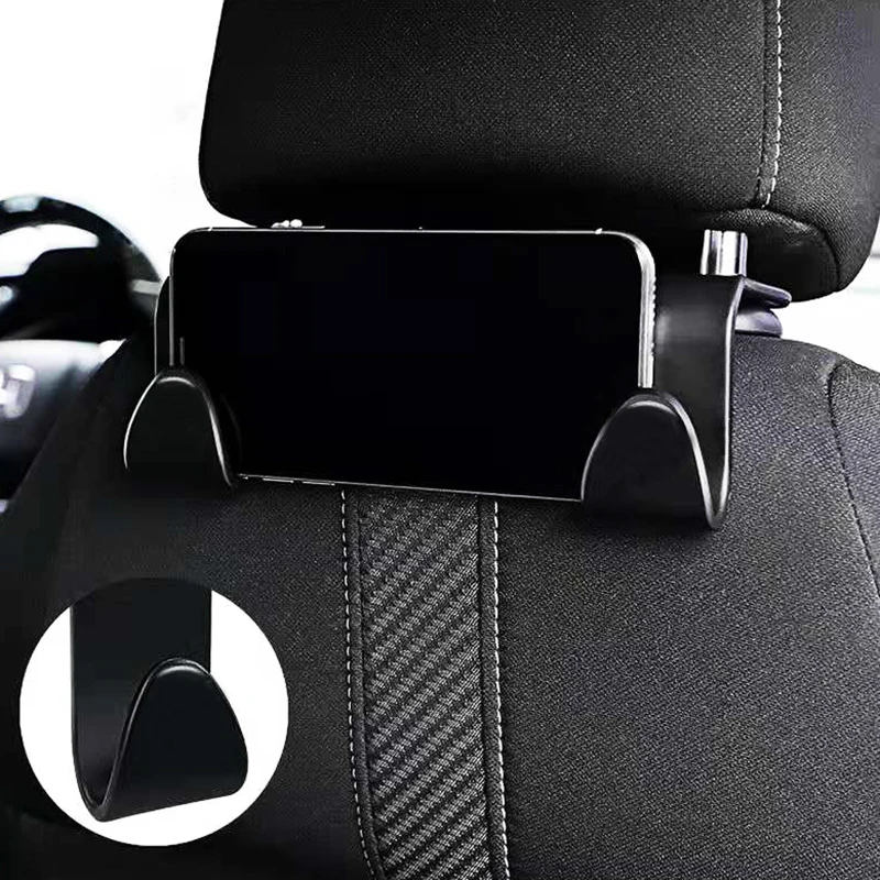 Universal Car Seat Back Hook Phone Holder PP Car Accessories Interior Portable Storage Hook for Car Bag Purse Cloth Hanger Drop 3