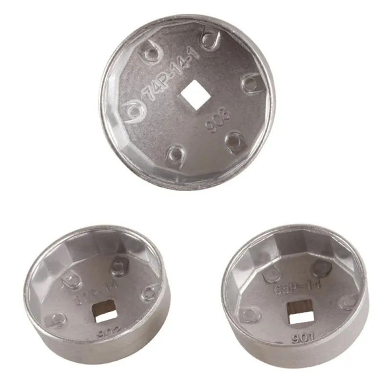 Llave de filtro de aceite de tapa de aleación de aluminio Premium, llave de filtro de aceite de mano para coche, herramienta de carcasa, removedor