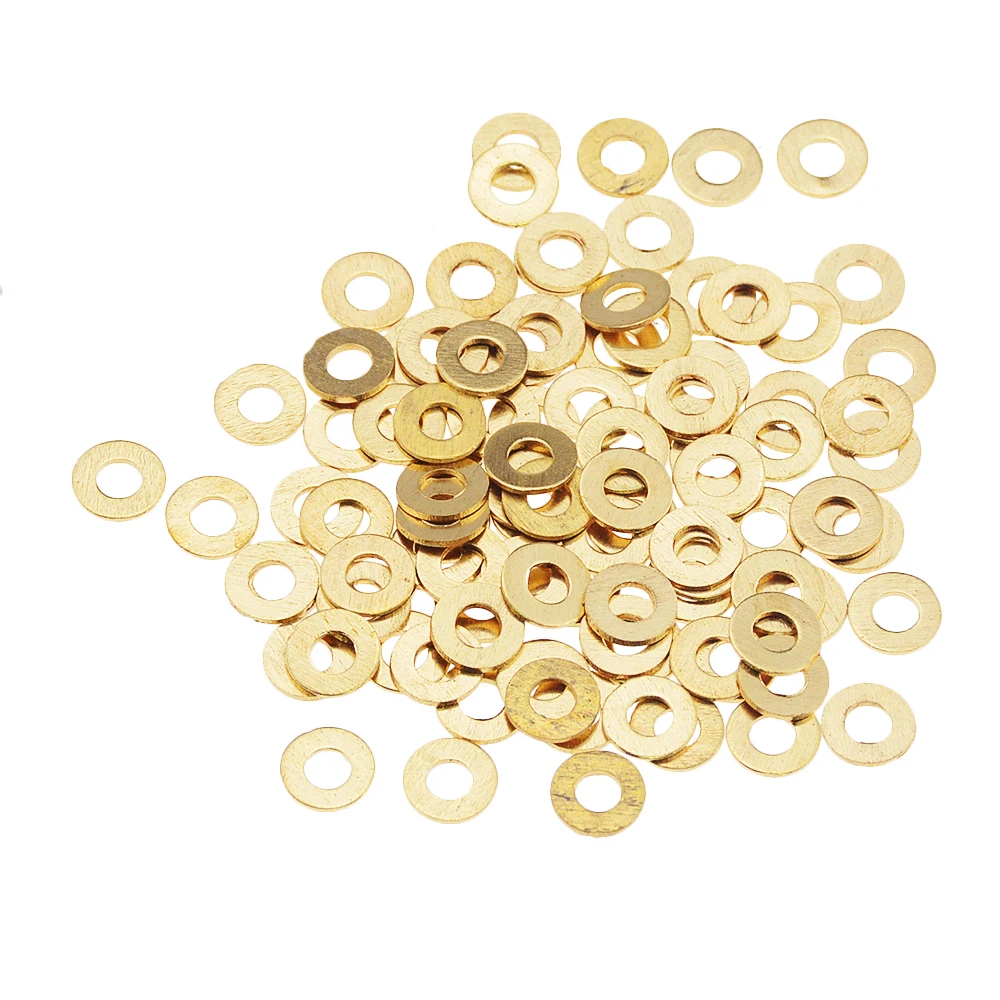 M3 M4 M5 M6 M8 M10 M12 M14 M16 M20 Meson Pad Copper Sheet Metal Collar Brass Disc Flat Washer Gasket Ring M3x6x0.5 M16x30x3 image 6