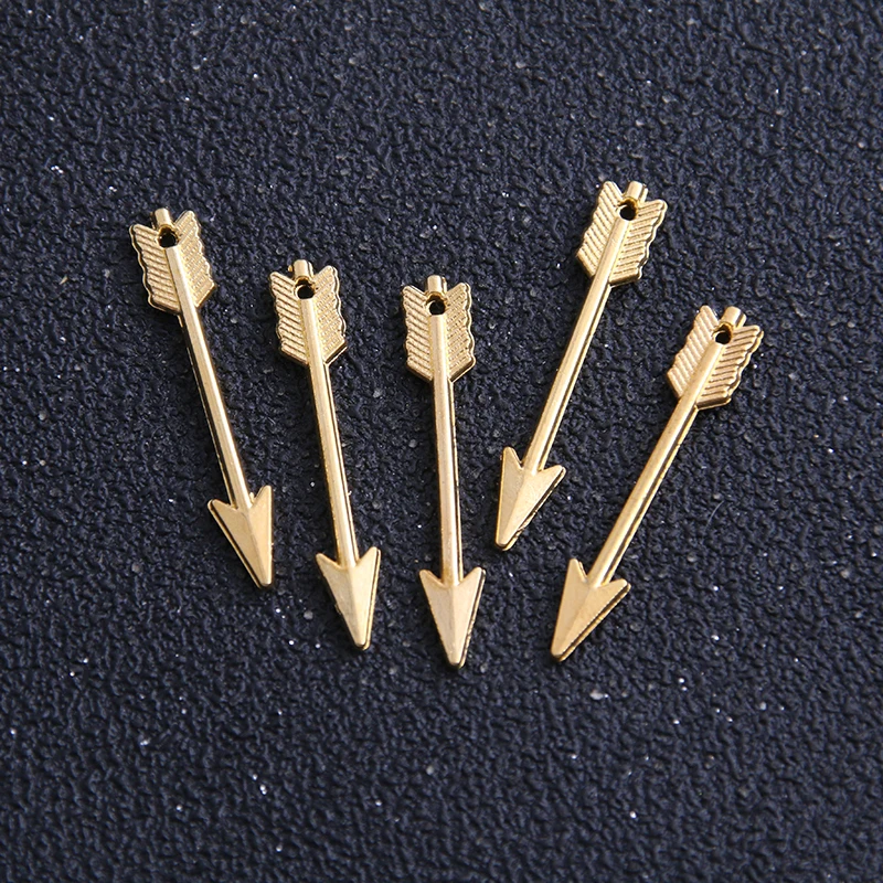 30PCS 5*30MM Three Colors Zinc Alloy mini Small Arrow Charms Diy Jewelry Findings Jewelry Accessories