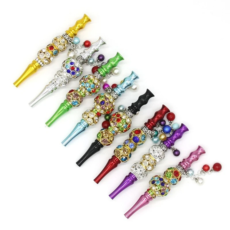 Exquisite Handmade Shisha Hookah Metal Tips with Rhinestones Jewelry